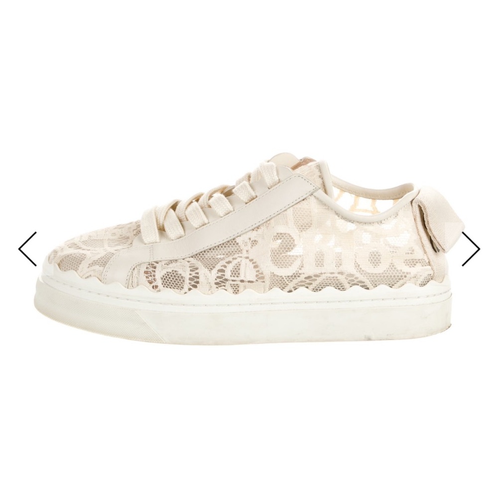 Chloe lauren Cream Sneakers - Picture 5 of 8